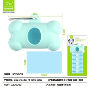 Dispensador de Bolsas para Desechos de Mascotas con 5 Rollos de Bolsas para Excrementos de Perro - Product Image 3
