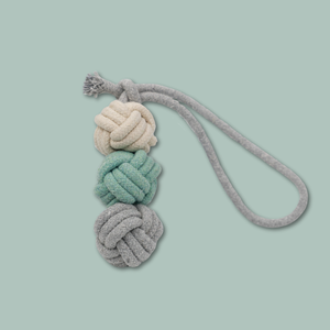 Jouet à tirer pour chien en corde de coton de luxe, style crème glacée à la menthe, écologique, pour le jeu, la mastication et comme cadeau - Product Image 2