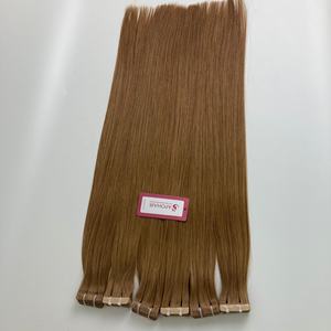 Vente en gros en usine de cheveux normaux de couleur brun clair extensions de cheveux humains bande normale droite dans les extensions de cheveux humains - Product Image 5