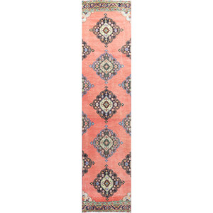 Alfombras de Lana Anudadas a Mano de Estilo Vintage en Rojo Anaranjado, Alfombra Grande de Jaipur Pae-2492 con Medallón para Sala de Estar, Pasillo, Nueva Alfombra de Jaipur US - Product Image 1