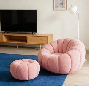Offerta a Tempo Limitato: Poltrona Ergonomica in Peluche Teddy con Struttura Robusta, Poggiapiedi e Sgabello per Piccoli Appartamenti e Camere <span class=keywords><strong>da</strong></span> <span class=keywords><strong>Letto</strong></span> - Product Image 6