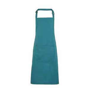 Delantal de babero de cocina con estampado personalizado de material de algodón 100% de calidad exportadora con logotipo privado - Product Image 3