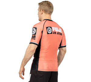 Haut OEM respirant à manches courtes Rash Guard hommes Sublimation imprimé Polyester/Nylon Gym surf plongée chemises de Compression - Product Image 4