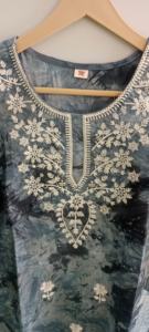 KURTI COURT BRODÉ PAKISTANI POUR FEMMES ET FILLES DÉBARDEUR GÉOMÉTRIQUE DÉCONTRACTÉ POUR PRINTEMPS ET AUTOMNE - Product Image 2