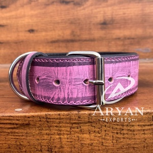 Haute Qualité À La Main En Cuir Véritable Robuste Colliers De Chien Réglable Grand Chien De Luxe En Cuir De Vache Durable Rembourré Colliers Pour Animaux De Compagnie - Product Image 1