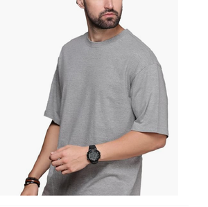 Camiseta de verano de algodón orgánico 100% para hombre, manga corta, hombro caído, logotipo frontal 220 Gsm impreso - Product Image 3