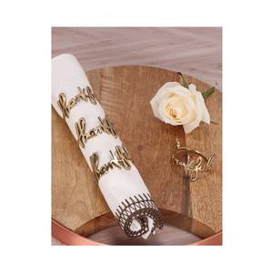 Design élégant anneau de serviette en métal plaqué or fait à la main anneau de serviette en gros prix bas anneau de serviette décoratif en gros - Product Image 2