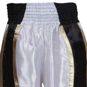 Short de boxe en satin classique pour homme et unisexe Couleur personnalisée Motif solide Impression numérique Vêtements d'entraînement et de gymnastique - Product Image 3