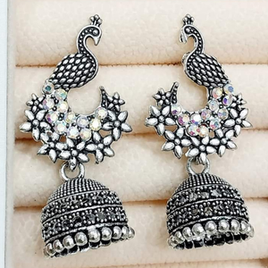 Ensembles de bijoux de mariage indiens et pakistanais personnalisés boucles d'oreilles indiennes traditionnelles Jhumka boucles d'oreilles à la mode bijoux pour femmes - Product Image 2