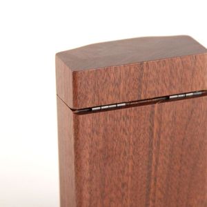 ESTUCHE DE CIGARRILLOS DE MADERA LUJO CUSTOM VINTAGE Caja de madera negra Nogal Bolsillo Delgado Contenedor de almacenamiento de alta calidad para regalo - Product Image 4