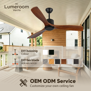 USA In Stock 36 Inch <b>Ceiling</b> <b>Fan</b> No Light Solid Wood Blades Quiet DC Motor with <b>Remote</b> for Bedroom Living Room - Product Image 4