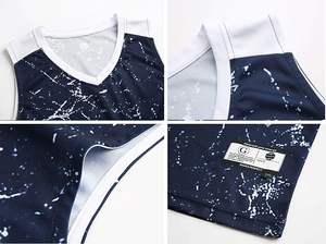 Conjunto de camiseta y pantalones cortos de baloncesto de equipo personalizado para hombres y mujeres, conjunto de uniforme de baloncesto transpirable para jóvenes - Product Image 3