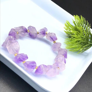 Femmes guérison naturelle violet améthyste cristal pierre naturelle perlée <span class=keywords><strong>Bracelet</strong></span> de pierres précieuses cordon élastique bijoux Bracelets de mode - Product Image 6