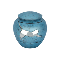 Odyssey Pet Urn Urna de cremación de latón con patrón de pata Estilo Funeral Cenizas Ataúd Urnas de metal