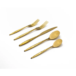 Couverts modernes en acier inoxydable doré de meilleure qualité couteau à dîner cuillère maison cuisine restaurant vaisselle décor de mariage événement - Product Image 6