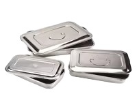 Bandeja Quirúrgica Rectangular de Acero Manual con Tapa, Juego de Instrumentos Reutilizables - Product Image 5