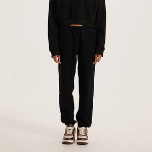 High Quality Women's 100% Cotton Sweatpants Streetwear <b>Drawstring</b> Pant Customized Logo Printing Breathable OEM Women's <b>Trouser</b> - Product Image 3