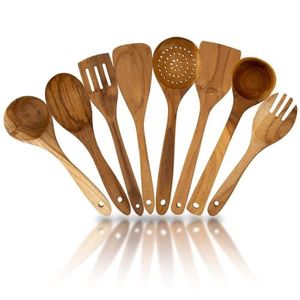 Juego de cucharas de madera de bambú sostenible Opción segura, higiénica y de larga duración para prácticas de cocina ecológicas y respetuosas con el medio ambiente - Product Image 2
