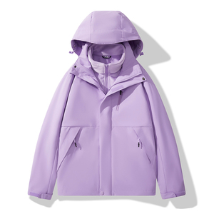 แจ็กเก็ตฤดูหนาวกันน้ำสำหรับผู้หญิงเสื้อกันฝนกลางแจ้งระบายอากาศได้ดีกันลมมีซิปปิดแจ็คเก็ตของผู้ชาย - Product Image 3