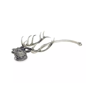 Extincteur de bougie en laiton fait main de la plus haute qualité, motif renne des neiges, dernière vente, finition couleur argent - Product Image 1