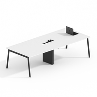 Mobilier de bureau Table de conférence moderne 8 personnes en bois mélaminé Salle de réunion