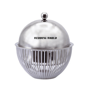 Pot en acier fini blanc de bonne qualité Casserole de créateur faite à la main forme ronde ustensiles de cuisine chauffe-plats en métal - Product Image 5