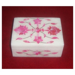 Natural Design Pure Handmade <b>White</b> Makrana Marble Inlaid Design And High Quality Marble Inlaid <b>Box</b> For <b>Gifts</b> Purpose - Product Image 1