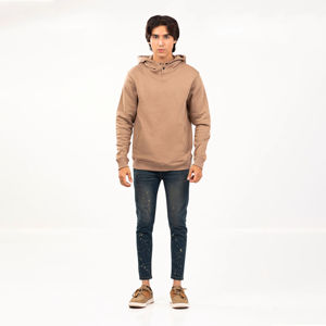 Nueva llegada personalizado hombres Casual de gran tamaño Sudadera CON CAPUCHA DE CALIDAD 100% patrón Simple 100% algodón 500GSM Puff estampado sudaderas con capucha para hombres - Product Image 5