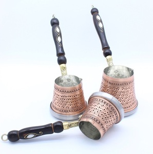 Luxury Turkish Coffee & Tea Pot Round Shape Copper Turkish Pot Hotel & Restaurant Serving Best Coffee Pot with Handles - Product Image 2