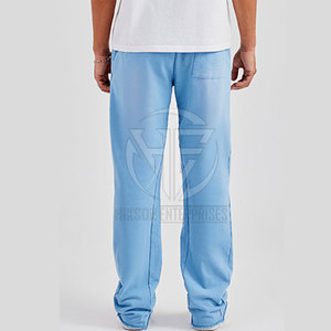 Soft Fabric Daily Trousers Relaxed Fit Flexible Waistband Clean Style Leg Design Matching Clothing <b>Men</b> Flared <b>Sweat</b> <b>Pant</b> - Product Image 4
