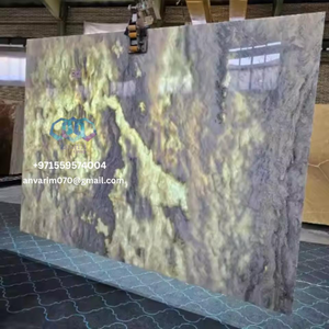 แผ่นหินอ่อนโอนิกซ์ขัดเงาหลากสีแผ่นผนังตกแต่งสำหรับการตกแต่งภายในสำหรับ USA UAE ซาอุดิอาระเบีย - Product Image 5