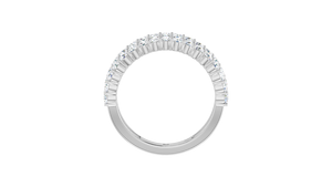 Anillo de Oro Sólido de 14K para Mujer con 57 Diamantes Naturales de Corte Brillante Redondo |   1.30 quilates de peso total |   Estilo de Lujo - Product Image 5