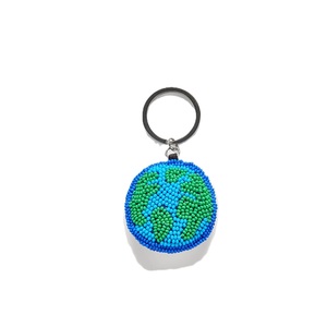 Handmade Seed Beads Beaded Embroidery Keychain Gift Charm Colorful Seed Beads Embroidered Keychain Custom <b>Name</b> Charm - Product Image 4