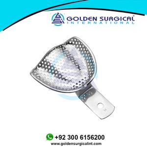 Plateau d'empreinte orthodontique moyen, prothèse complète, supérieure, perforée |   Plateau d'empreinte dentaire |   Plateau d'empreinte en métal - Product Image 6