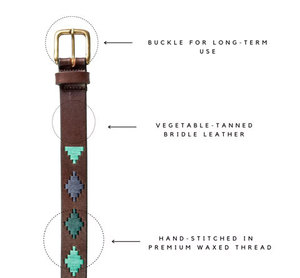 เข็มขัดโปโลผู้ชาย ดีไซน์เนอร์ ทำมือ หัวเข็มขัดโลหะผสมอาร์เจนตินา เป็นมิตรกับสิ่งแวดล้อม กันน้ำ กว้าง 3.5 ซม. - Product Image 3