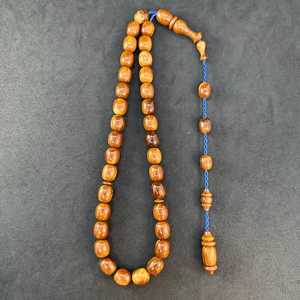 Tasbih islamique en bois écologique, 33 perles de prière musulmanes de petite taille, polies, élégantes, art mural à suspendre, objet de collection pour cadeau - Product Image 1