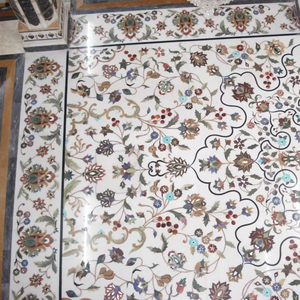 งานปูพื้นหินอ่อนแบบฝังพื้นด้วยศิลปะสำหรับการตกแต่งภายในของราชวงศ์การแสดงที่งดงามอย่างสมบูรณ์แบบทำด้วยมือข้างใต้ - Product Image 2