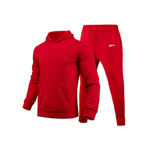 Vente en gros de vêtements de sport deux-pièces personnalisés à séchage rapide survêtements en polyester de haute qualité pour hommes femmes décontracté solide entraînement de jogging - Product Image 1