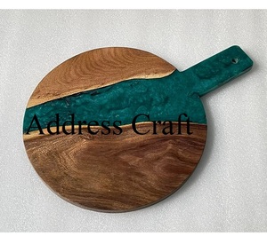 Tabla de quesos de madera y resina hecha a mano de la mejor calidad, herramienta de cocina creativa con logotipo personalizado para cortar queso - Product Image 2