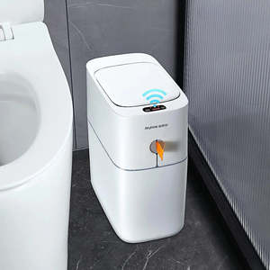 Bote de Basura Inteligente con Sensor Joybos, Popular, Rectangular, de ABS, Diseño Moderno para Uso en Interiores/Exteriores/Dormitorio/Baño - Product Image 1