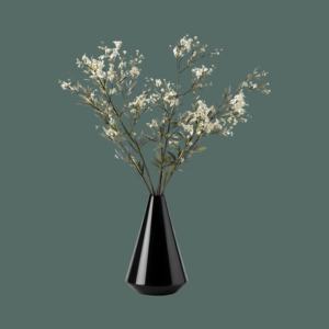 Modern Chic Glossy Black Conical Flower <b>Vase</b> Sleek Design Stylish Home Decor Sleek Floral Display for Weddings <b>Other</b> Occasions - Product Image 5