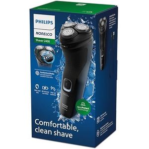 Afeitadora Eléctrica Inalámbrica Recargable por USB, Mini Afeitadora Rotativa, Triple Cuchilla, Resistente al Agua, Lavable IPX7, Repuesto de Afeitadora - Product Image 1