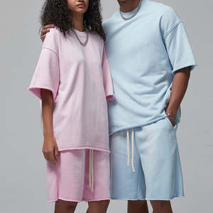 Meilleurs t-shirts et shorts grande taille pour hommes, ensemble short et chemise surdimensionnés Sweat Gym Plain pour hommes - Product Image 1