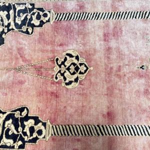 0.4x6.3 ft Vintage Rug, Turkish <b>Runner</b> Rug, <b>Red</b> Black Striped Rug - Product Image 3