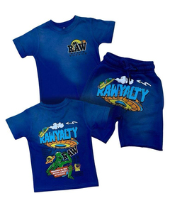 Ensemble de shorts pour hommes vintage délavés à l'acide, style streetwear, respirant, confortable, impression numérique, 100% coton - Product Image 5