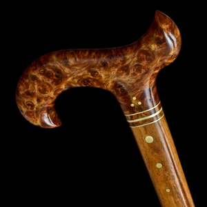 Canne en bois réglable aux normes internationales pour les aînés Bâton de marche solide avec plusieurs nœuds Poignée en caoutchouc par prix élevé - Product Image 5