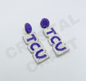 Boucles d'oreilles en perles de verre avec empreinte de patte de couleur personnalisée vintage pour le jour du souvenir patriotique unisexe et les mariages - Product Image 4