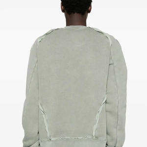 Fabricantes de Ropa, Sudadera Personalizada con Logotipo OEM, Sudadera con Cuello Redondo y Pedrería Bordada, Camiseta Transpirable - Product Image 5