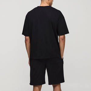 Conjuntos Cortos de Moda para Hombre, 100% Algodón, Ligeros, Estampados, Sólidos, Ecológicos, Transpirables, Estilo Veraniego - Product Image 2