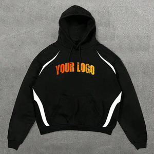 Sweat-shirts et pulls à capuche pour hommes avec logo personnalisé, sweat-shirt en coton avec motif de ligne, sweat-shirt à capuche décontracté pour hommes, vêtements de sport pour hommes - Product Image 1